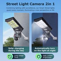Lampadaire solaire Ubox avec caméra PTZ à double objectif 3K 6MP, zoom 12x, WiFi 4G, capteur CMOS, étanche IP67, audio bidirectionnel, vision nocturne