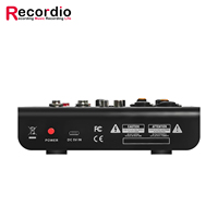 Console de mixage audio professionnelle GAX-A4 4 canaux, couleur noire, avec effets USB, contrôleur de scène, mixeur audio DJ pour studio à domicile