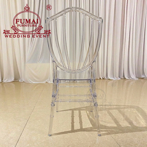 Chaises acryliques artistiques empilables de résine claire de conception à la mode pour le mariage d'hôtel - Product Image 3
