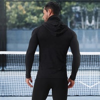 Sweat à capuche à manches longues avec masque intégré pour homme, protection UV, idéal pour l'escalade, la course, la gym, l'entraînement et la pêche, personnalisable avec logo OEM