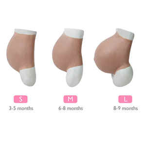 Venta caliente 4/<span class=keywords><strong>6</strong></span>/9 <span class=keywords><strong>meses</strong></span> falso <span class=keywords><strong>vientre</strong></span> embarazada silicona bebé barriga embarazada modelo para hombre <span class=keywords><strong>a</strong></span> mujer Cosplay disfraz FIESTA DE Halloween - Product Image 2