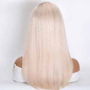 Perruques full lace wig mono top couleur <span class=keywords><strong>blonde</strong></span> avec racine foncée, personnalisation directe d'usine - Product Image 6