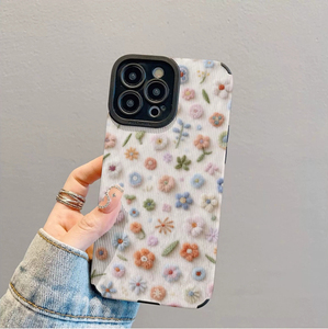 Custodia per cellulare in TPU con stampa floreale a colori in pelle artificiale, design cartone animato, per iPhone X, XR, 11, 12, 13, 14, 15, 16, 17, 18 Pro Max - Product Image 3