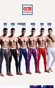 Autunno e Inverno Sottile Uomini liberi di trasporto Delle Ghette del Cotone degli uomini Sottili di Pantaloni Caldi Pantaloni degli uomini di Colore Solido <span class=keywords><strong>Leggings</strong></span> - Product Image 6