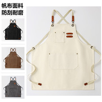 Tablier en toile personnalisé avec logo, pour cuisine et usage domestique, Nouveauté 2026, Vêtements de travail pour la cuisson, Tablier croisé pour femme, Spécifique à la restauration, Personnalisation sur mesure