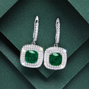Orecchini a Cerchio con Pendente Quadrato Principessa per Donne, Gioielli Eleganti e di Tendenza - Product Image 1