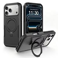 Funda de Teléfono de Lujo Personalizable con Anillo Magnético Multicolor, Diseño Dos en Uno de TPU+PC para iPhone 17/16/15/14/13 Pro Max