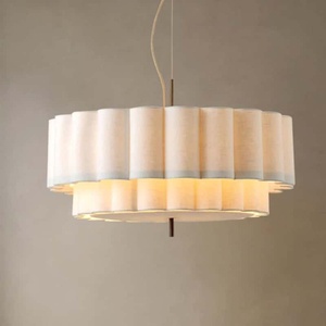 Lustre <span class=keywords><strong>en</strong></span> <span class=keywords><strong>tissu</strong></span> rétro nordique, luminaire suspendu moderne <span class=keywords><strong>en</strong></span> fer <span class=keywords><strong>pour</strong></span> <span class=keywords><strong>chambre</strong></span> à coucher, salon, salle à manger - Product Image 6