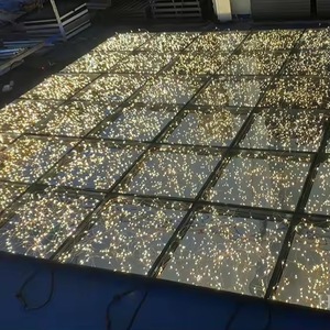 3D Romantische Warmweiß Led Spiegel Glas Bühne Kupferdraht Tanzfläche Dekoration Beleuchtung für Party Hochzeit Events T Plattform