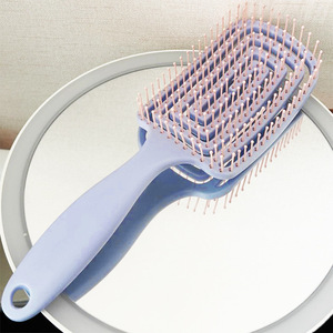 Large Curved Massage Comb Hollowed Out Arc Shape Wide Tooth Plastic Hairbrush For Volumizing High Crown Styling - Product Image 2