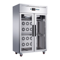 Réfrigérateur commercial sous comptoir pour boissons, 70L, double porte vitrée, mini-bar pour bars et hôtels