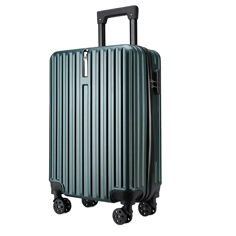 Campione gratuito ABS Carry on Travel valigette borse da viaggio Business con cerniera 4 ruote Hard Shell Trolley borse da viaggio