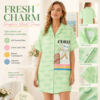 Pyjama respirant à manches courtes avec imprimé coloré et évacuation de l'humidité, personnalisable