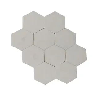 Azulejo hexagonal de cerámica de alúmina, resistente a impactos, azulejo hexagonal de alúmina