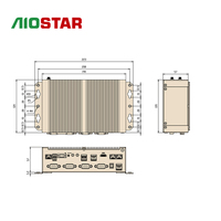 Komputer industri dengan tertanam 1X M.2 2280 SATA 2X COM DDR4 ATOM J6412/N97/N95/N100 Chipset dalam persediaan