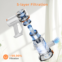 Aspirateur Cyclonique Sans Fil Léger Sans Balai pour Maison, Filtration HEPA, Nettoyage en Profondeur Tapis et Sols Durs, Démêle les Poils d'Animaux