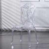 Chaise durable en acrylique transparent, design moderne, style farmhouse, pour restaurant, bar, extérieur, parc, design napoléonien