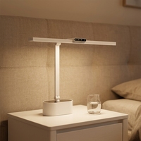 Lampe de bureau LED 24W, design minimaliste blanc, CRI 95, protection oculaire, intensité réglable, commande tactile, pliable, minuterie, lampe de lecture pour étudiants