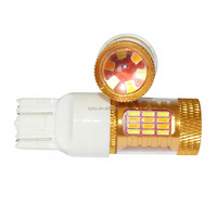 Pièces et accessoires automobiles, éclairage automobile, feux de recul LED pour voiture, 7443 4014 54SMD, blanc/jaune, double couleur, 12V, ampoules de remplacement/mise à niveau