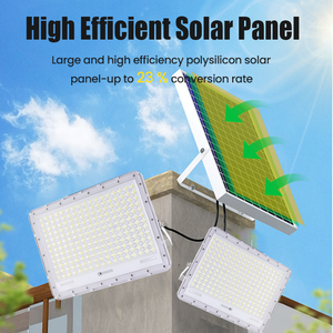 Lámparas Solares de 200W 400W 600W 800W 1000W de Alta Luminosidad, Reflector LED Solar para Exteriores, Impermeable, con Carga Automática - Product Image 5