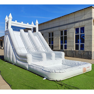 Tất cả các màu trắng lâu đài Inflatable trượt nước với leo trượt lâu đài bouncy vật liệu PVC - Product Image 1