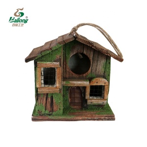 Diseño personalizado estilo playero rústico decorativo <span class=keywords><strong>casa</strong></span> de madera para pájaros - Product Image 5