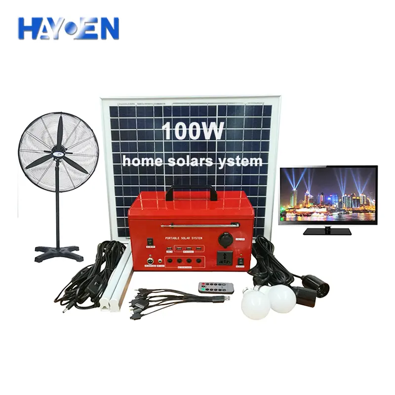 DIY complete portable lithium battery off grid solar home power lighting kits solar energy system price
