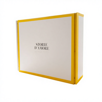 Boîtes rigides ondulées blanches personnalisées pour portefeuille à bougies, emballage de cadre photo haut de gamme avec traitement d'impression bronzante à paillettes