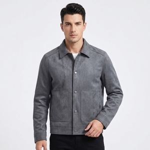 Giacche <span class=keywords><strong>in</strong></span> Finta Pelle Scamosciata per Uomo, Taglie Grandi, Collezione Primavera 2026 | Produttore <span class=keywords><strong>di</strong></span> Giacche <span class=keywords><strong>in</strong></span> Finta Pelle Scamosciata alla Moda, Vendita Calda - Product Image 2