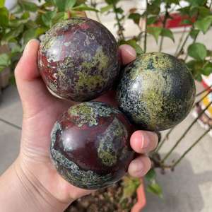 Groothandel Natuurlijke Rock Dragon Bloed Bollen Voor Decoratie Steen Spirituele Kwarts Kristallen Bol Bal - Product Image 5