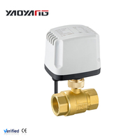 Vanne à boisseau sphérique électrique en laiton 3/4 pouce, 2 voies, étanche IP65, pour eau froide et chaude, 2 fils, normalement fermée, AC220VDC12-24V