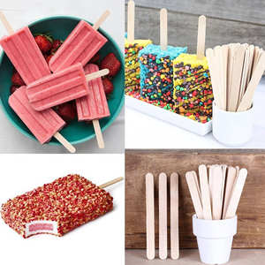 Échantillon gratuit Popsicle en <span class=keywords><strong>bois</strong></span> naturel biodégradable jetable Vente en gros Bâtons de crème glacée Impression personnalisée avec logo - Product Image 4