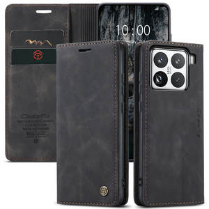 CaseMe étui portefeuille rétro magnétique pour 15T Pro avec béquille pour carte de crédit Folio en PU gaufrage - Product Image 2