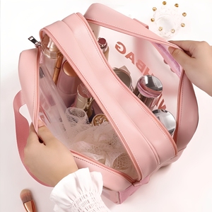 Bolsa de Aseo Transparente Personalizada <span class=keywords><strong>con</strong></span> Logotipo Royal Fair, Bolsa de Cosméticos <span class=keywords><strong>con</strong></span> Doble Cierre para Gimnasio, Duchas y Días de Playa - Product Image 3