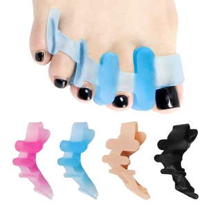 Nouveau design – Séparateur d'<span class=keywords><strong>orteils</strong></span> en silicone à 4 trous <span class=keywords><strong>pour</strong></span> pédicure, redresseur d'<span class=keywords><strong>orteils</strong></span>, correcteur d'hallux valgus <span class=keywords><strong>pour</strong></span> gros orteil - Product Image 1