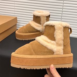 2026 Uggs Autumn and <b>Winter</b> Collection Integrated Plush Fur Snow <b>Boots</b> with Thick Sole Comfortable and Warm Wholesale - Product Image 2