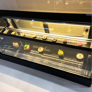 Réfrigérateur de présentation de gâteaux OEM ODM, vitrine pour desserts/pâtisseries/sushis, économie d'énergie, présentoir de gâteaux commercial de comptoir avec certification CE - Product Image 4