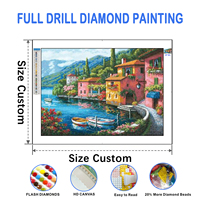 Peinture Diamant 5D Personnalisée Paysage Château Classique Peinte à la Main DIY pour Adultes Décoration Maison