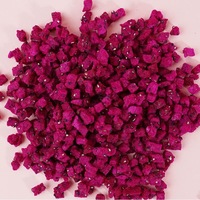 8x8mm Rode Hartvormige Drakenvrucht Thee Kubusjes Vriesgedroogd Knapperig 0% Toegevoegde Suiker Groothandel Per Stuk voor Snacks/Bakkerij/Toppings/Thee