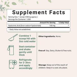 Suero en polvo de ácido hialurónico vegano sin gluten - Product Image 2