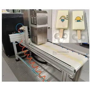 Máquina de impresión de helados de marca, máquina de impresión de alimentos de velocidad ajustable para fábrica