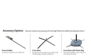 Drapeau de plage volant pour activités de plein air, promotion publicitaire économique, design goutte d'eau ou plume, avec mât de drapeau - Product Image 4