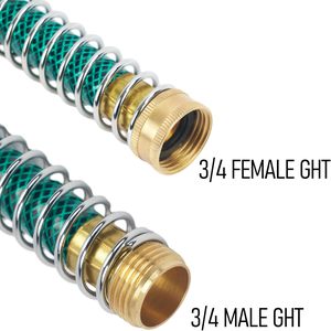 Protector de manguera de jardín, adaptador de extensión de <span class=keywords><strong>grifo</strong></span> de latón y Metal de plástico con conector de agua de resorte de bobina para extensión de <span class=keywords><strong>grifo</strong></span> de jardín - Product Image 2