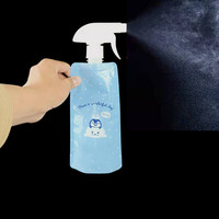 Pochette debout pliable en plastique avec vaporisateur à gâchette avec pulvérisateur