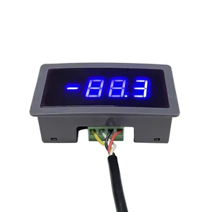 Display numérico rs485 modbus, display azul/vermelho led para faixa analógica 010v/420ma