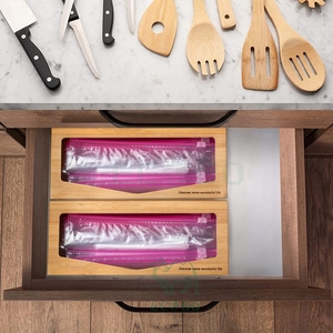 Cajón Almacenado Ziplock Bolsas de embalaje Bambú Colgado en la pared Bolsa de embalaje de bambú Caja de almacenamiento - Product Image 3