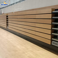 Banc durable de planche de bois dur pour la tribune de terrain de jeu d'école et les supports escamotables