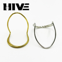 HIVE Wholesale Lot de 4 plectres de doigt réglables en métal à ressort pour guitare, banjo, mandoline, pour pouce et index