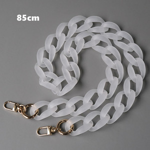 ZONESIN catene <span class=keywords><strong>trasparenti</strong></span> personalizzate di alta qualità cinturino a catena per borsa in resina acrilica di colore bianco per borsa a tracolla - Product Image 6