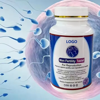 Pilules de fertilité masculine OEM pour le soutien du volume de sperme, complément à base de plantes avec Maca, Ashwagandha, acide D-aspartique, comprimés pour la fertilité masculine
